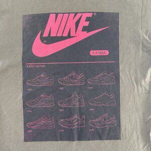 Nike Air Max Graphic T-shirt A Brief History 1987-2008 Olive Green Men’s Medium